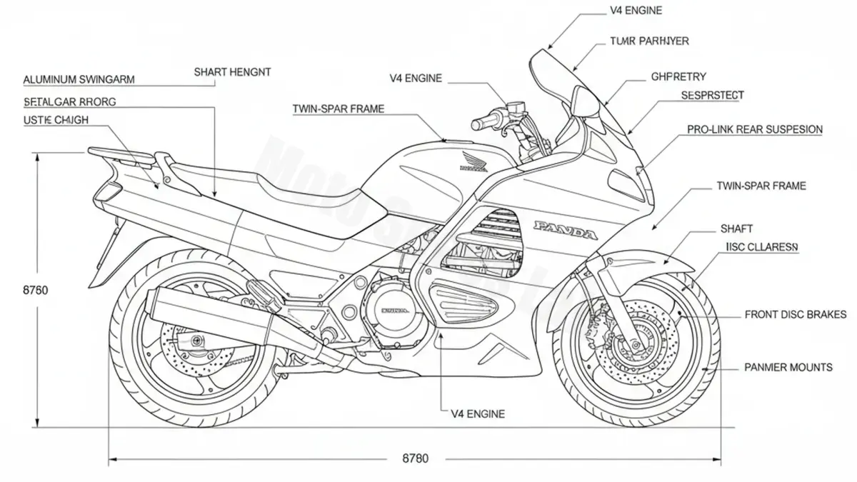 Honda ST 1100 PAN EUROPEAN - SC26 (1990 – 2002) Data: Oil Capacity & Rim Specs