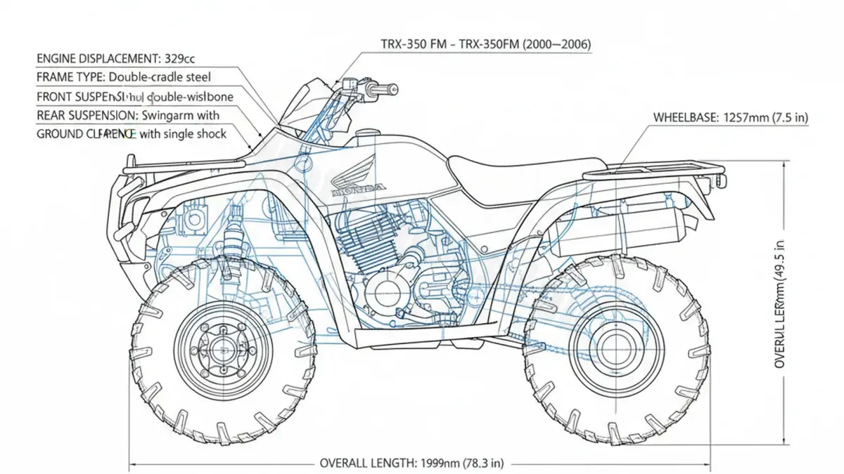 Honda TRX 350 FM - TRX-350FM Maintenance Schedule & Torque Settings specs