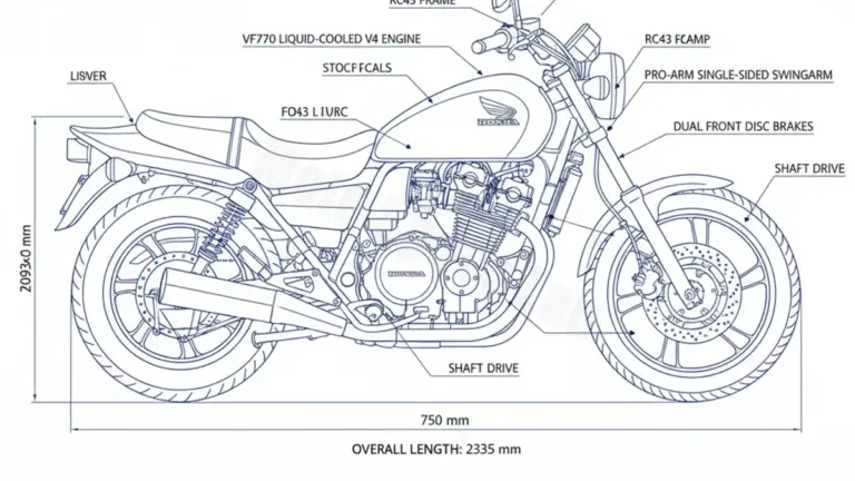 Honda VF 750 C MAGNA – RC43 Workshop Data: Fluids, Plugs & Tires