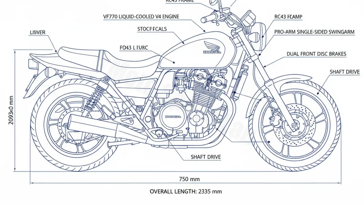 Honda VF 750 C MAGNA - RC43 Workshop Data: Fluids, Plugs & Tires
