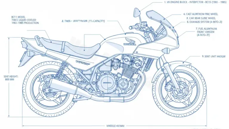 Honda VF 750 F (INTERCEPTOR) – RC15 Specs: Oil Capacity & Tire Pressure