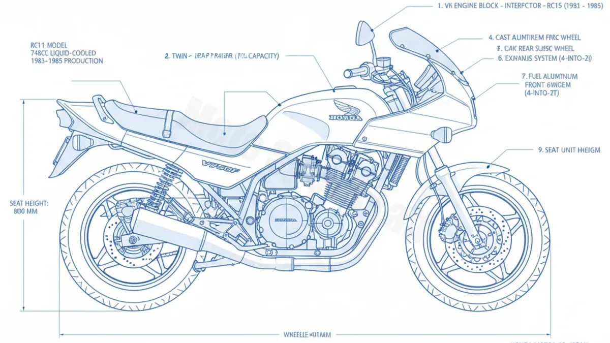 Honda VF 750 F (INTERCEPTOR) - RC15 Specs: Oil Capacity & Tire Pressure specs