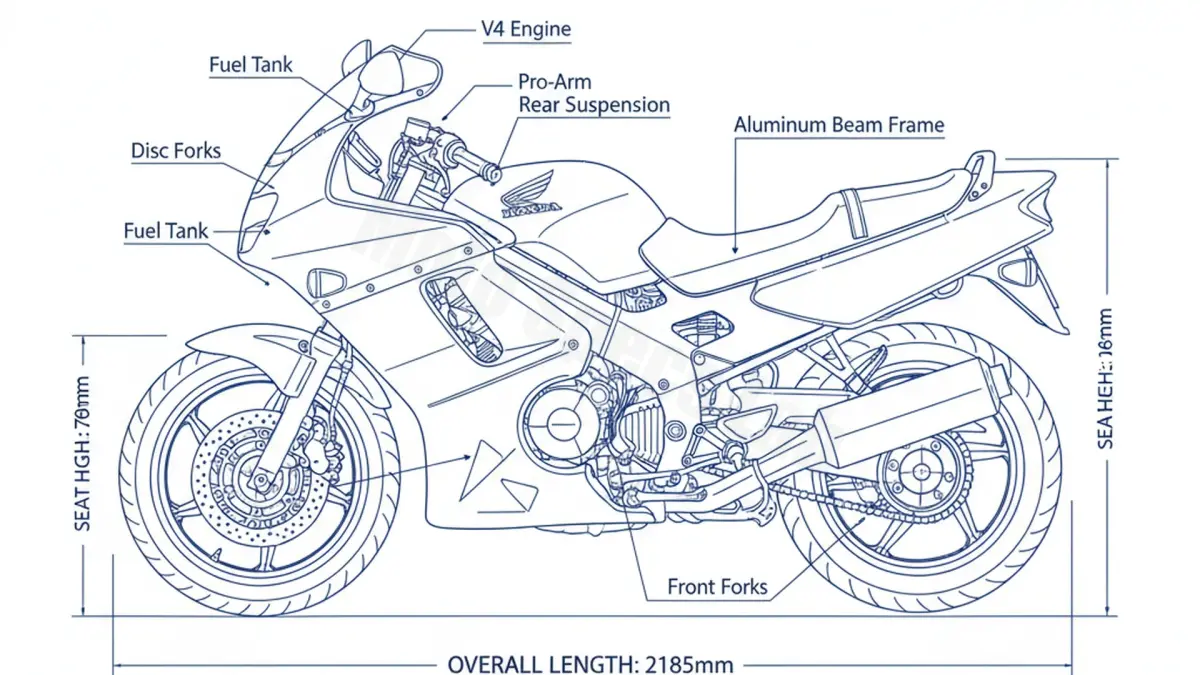 Honda VFR 750 F - RC36/L-P Specs: Oil Capacity & Tire Pressure specs
