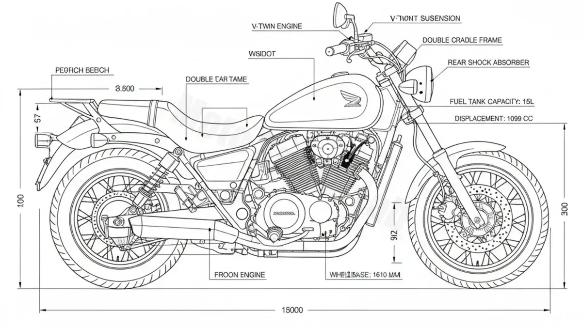 Oil & Tires: Honda VT 1100 C2 SHADOW ACE - SC32 Technical Specifications