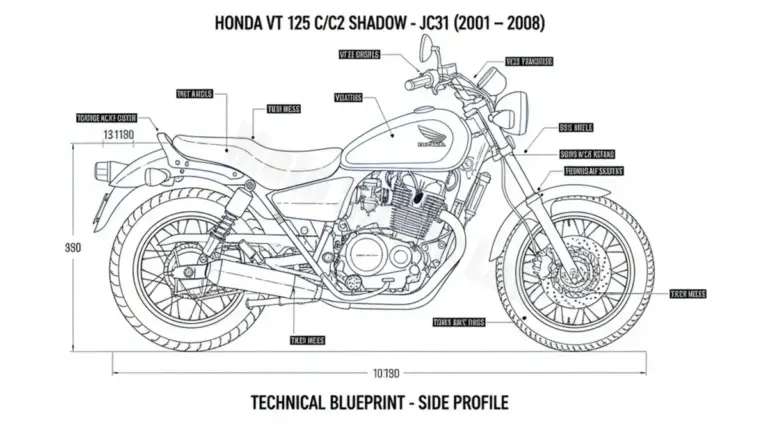 Honda VT 125 C/C2 SHADOW – JC31 Workshop Data: Fluids, Plugs & Tires