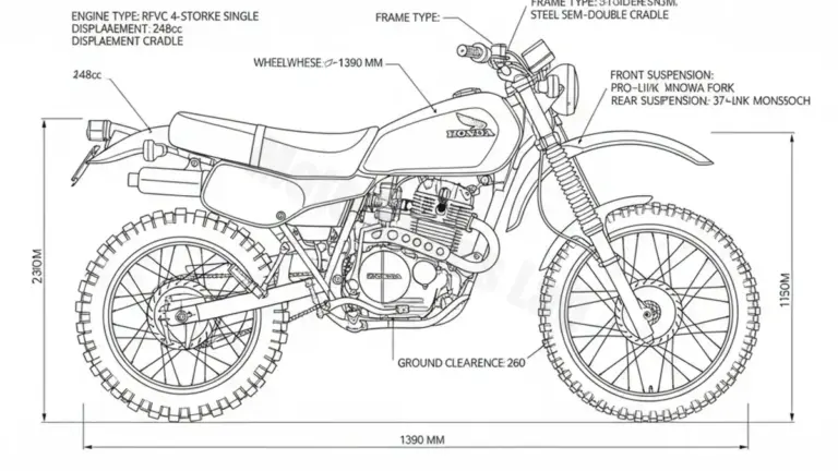 Oil & Tires: Honda XL 250 R – MD03 Technical Specifications