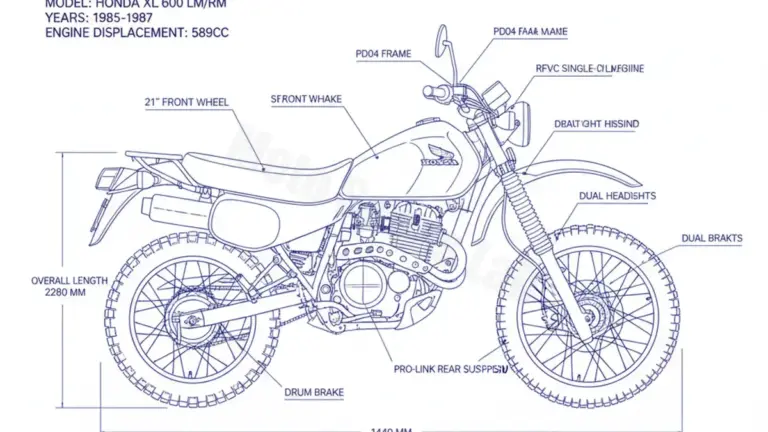 Honda XL 600 LM/RM – PD04 Workshop Data: Fluids, Plugs & Tires