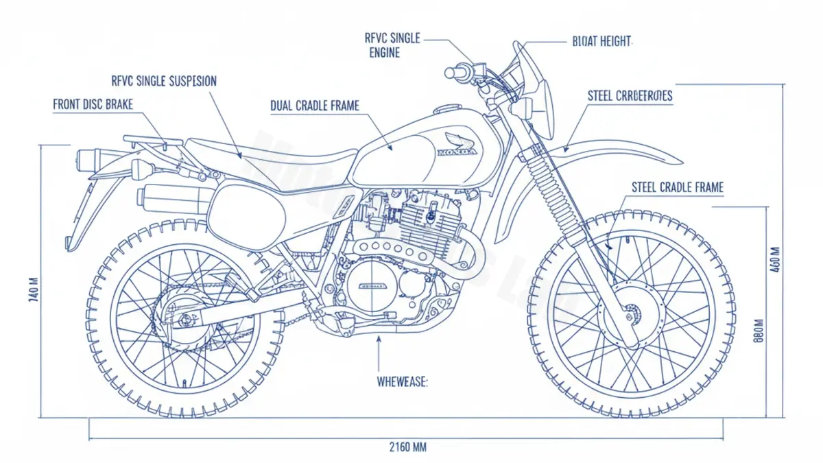 Honda XL 600 R - PD03 Service Data: Oil, Battery & Specs