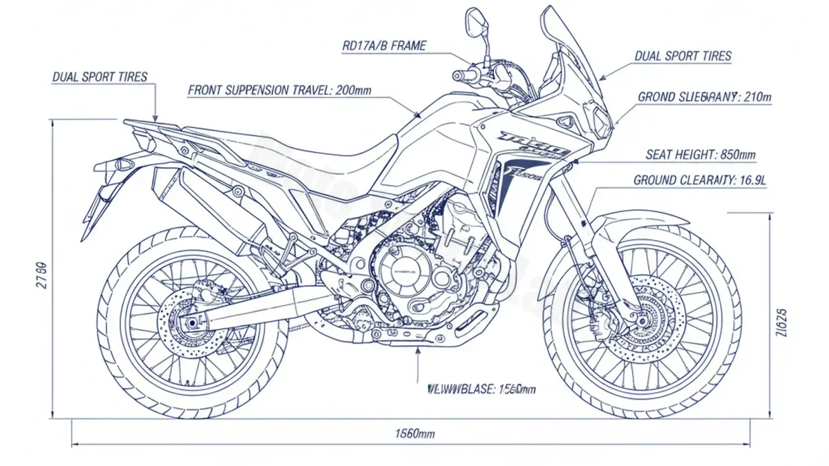 Honda XL 750 Transalp - RD17A/B Tire Pressure, Oil Type & Fluid Specs specs