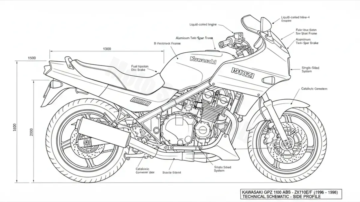 Kawasaki GPZ 1100 ABS - ZXT10E/F Maintenance: Recommended Oil & Tires specs