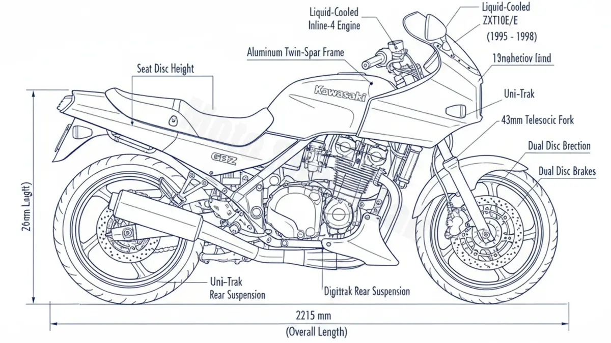 Review: Kawasaki GPZ 1100 - ZXT10E/E (1995 – 1998) Specs & Features specs