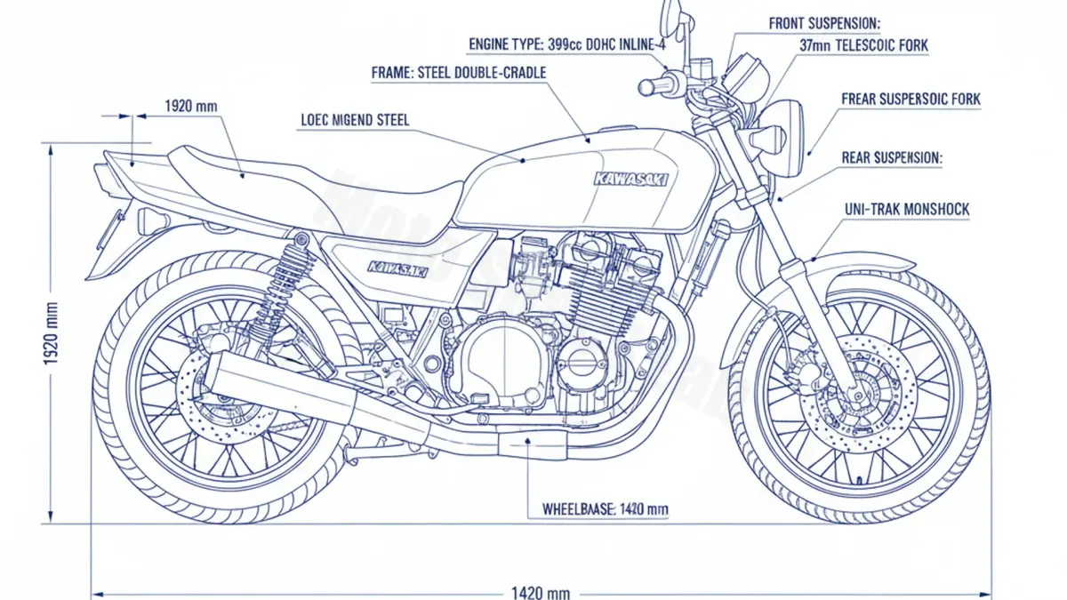 Kawasaki GPZ 400 UT - KZ400J/M Technical Review & Maintenance Guide