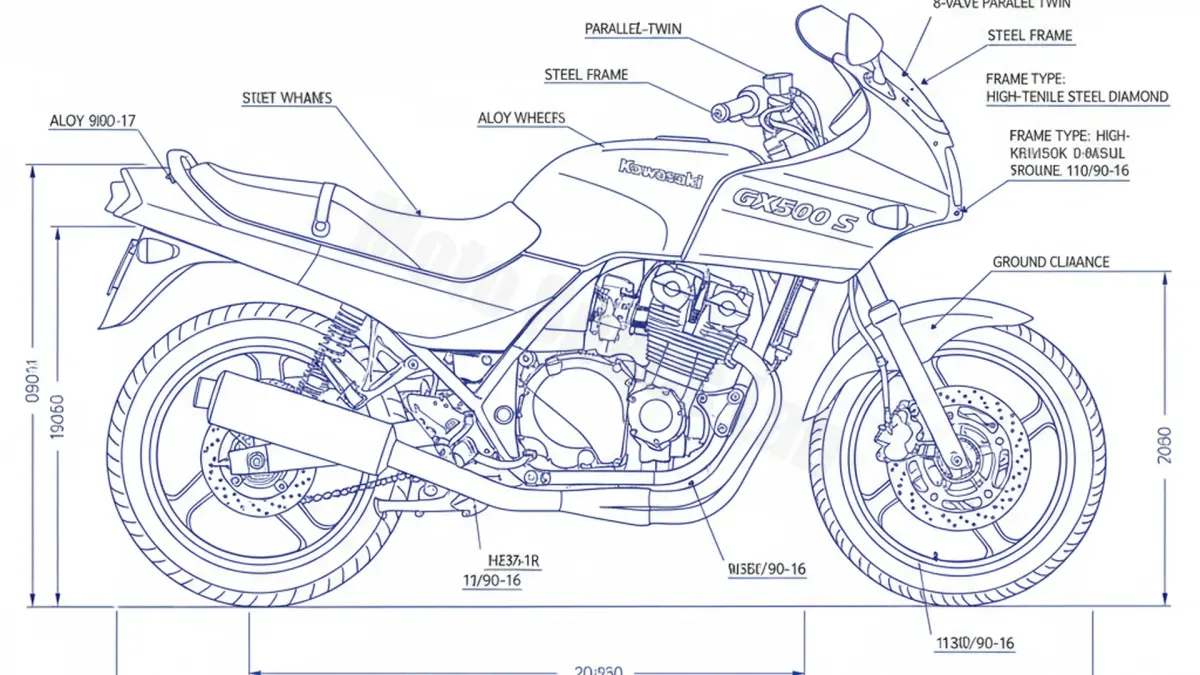 Kawasaki GPZ 500 S - EX500D Full Specifications & Ownership Data specs