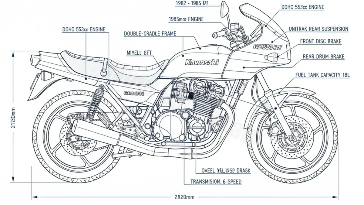 Review: Kawasaki GPZ 550 UT - KZ550B/H (1982–1984) Specs & Features specs