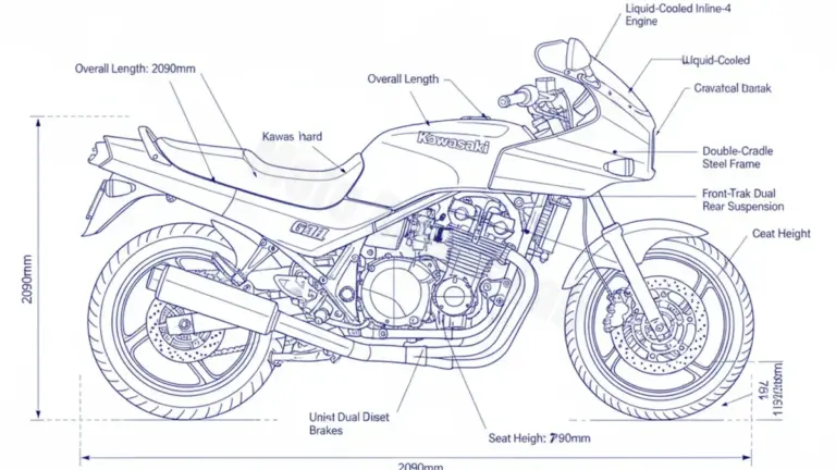 Kawasaki GPZ 600 R – ZX600A (1985–1990) Data: Oil Capacity & Rim Specs