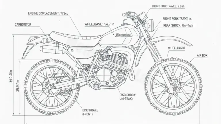 Kawasaki KDX 175 – DX175B Specs: Oil Capacity & Tire Pressure