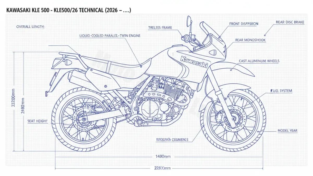 Kawasaki KLE 500 - KLE500/26 Specs: Engine Oil, Gap & Tire PSI specs