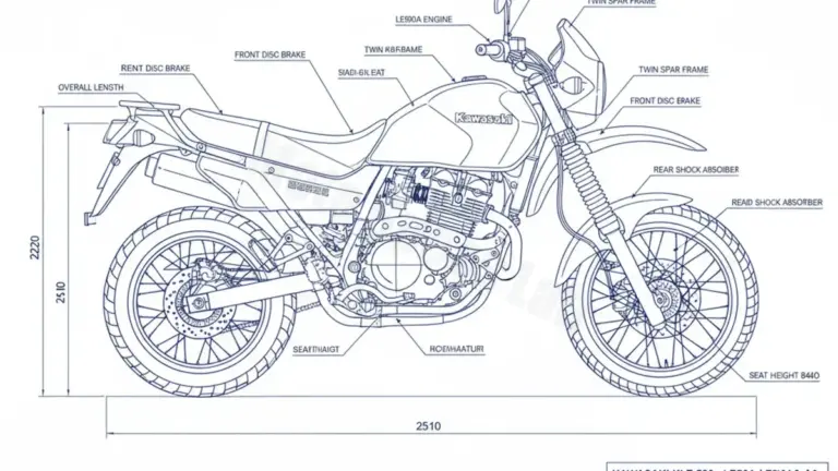 Kawasaki KLE 500 – LE500A3-A6 Service Guide: Oil Level & Tire Specs