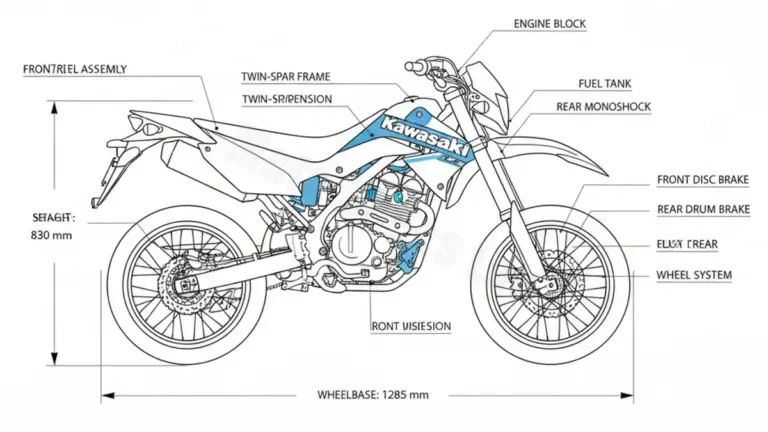 Oil & Tires: Kawasaki KLX 125 – LX125CC Technical Specifications