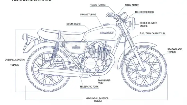 Kawasaki KM 100 – KM100 Service Guide: Oil Level & Tire Specs
