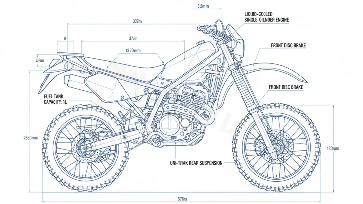 Oil & Tires: Kawasaki KMX 200 - MX200A Technical Specifications
