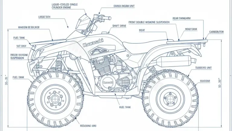 Kawasaki KVF 360 4X4 – KVF360-4X4 (2003–2013) Data: Oil Capacity & Rim Specs