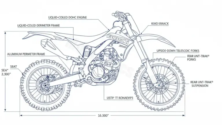 Kawasaki KX 250 F – KX250XXA/XAFB (2021–Present) Data: Oil Capacity & Rim Specs