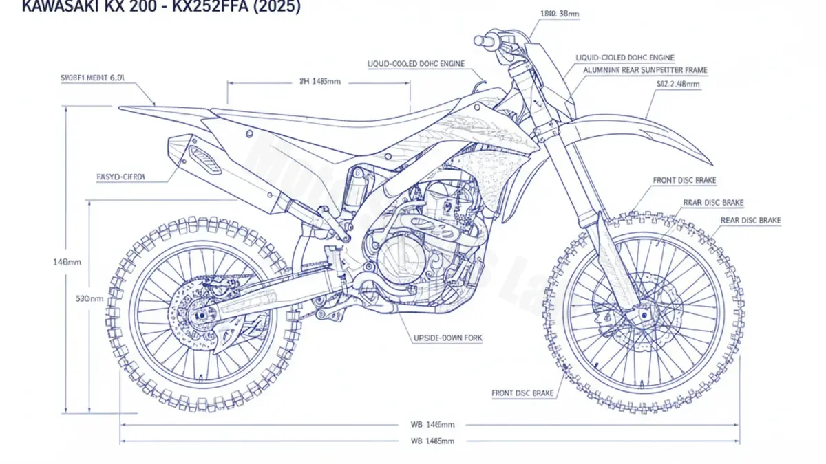 Kawasaki KX 250 - KX252FFA Specs: Engine Oil, Gap & Tire PSI specs