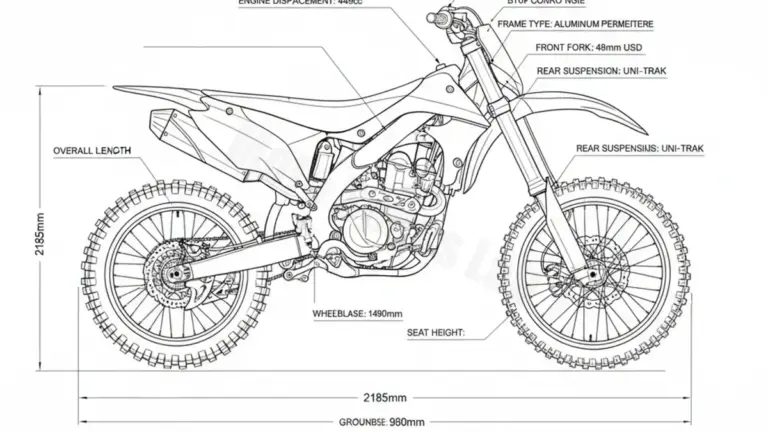 Kawasaki KX 450 F – KX450FFA/FCF Specs: Oil Capacity & Tire Pressure