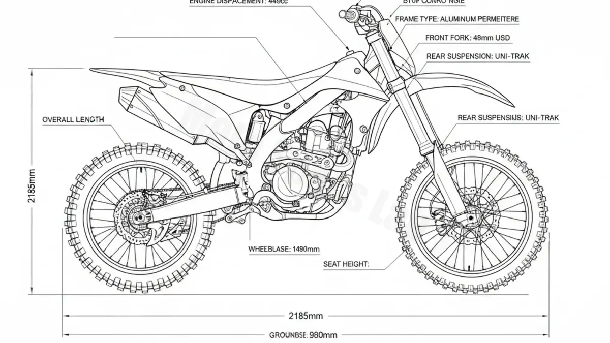Kawasaki KX 450 F - KX450FFA/FCF Specs: Oil Capacity & Tire Pressure specs