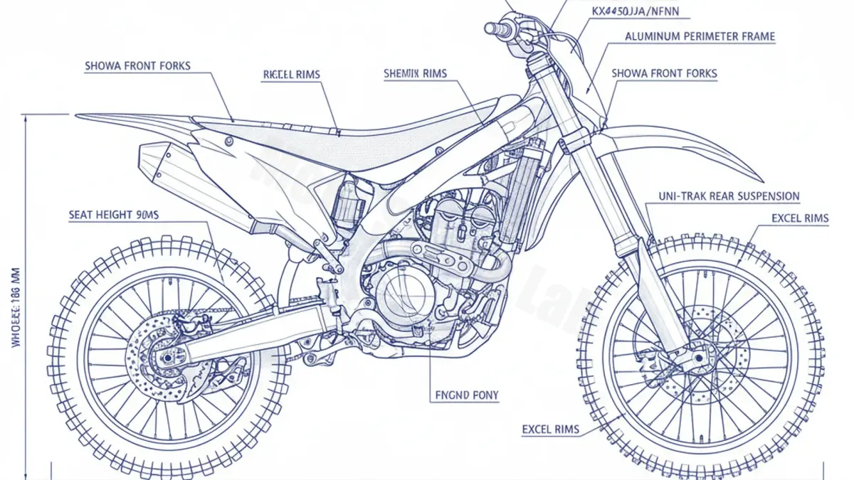 Kawasaki KX 450 - KX450JJA/NFNN Service Data: Oil, Battery & Specs specs