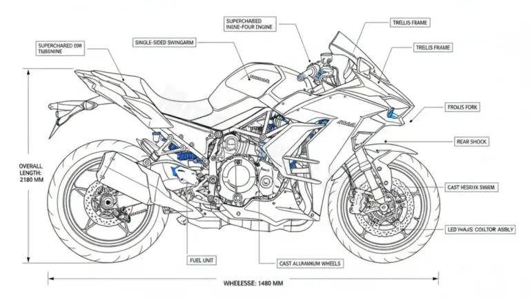Kawasaki NINJA H2 SX (EURO 5) – ZXT02PP Specs: Engine Oil, Gap & Tire PSI