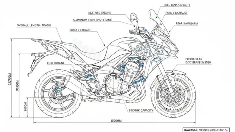 Kawasaki VERSYS 1000 (EURO 5) – KLZ1000C (2019 – Present (Euro 5 compliant from 2021)) Data: Oil Capacity & Rim Specs