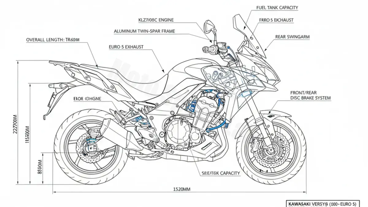 Kawasaki VERSYS 1000 (EURO 5) - KLZ1000C (2019 – Present (Euro 5 compliant from 2021)) Data: Oil Capacity & Rim Specs specs