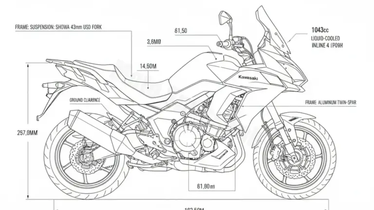 Kawasaki VERSYS 1000 SE (EURO 5) – KLZ1000D Specs: Engine Oil, Gap & Tire PSI