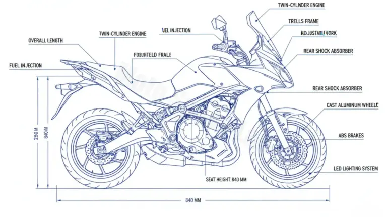 Kawasaki Versys 650 – KLE650J/25 Workshop Data: Fluids, Plugs & Tires