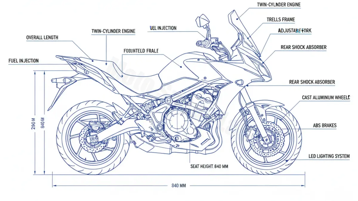 Kawasaki Versys 650 - KLE650J/25 Workshop Data: Fluids, Plugs & Tires