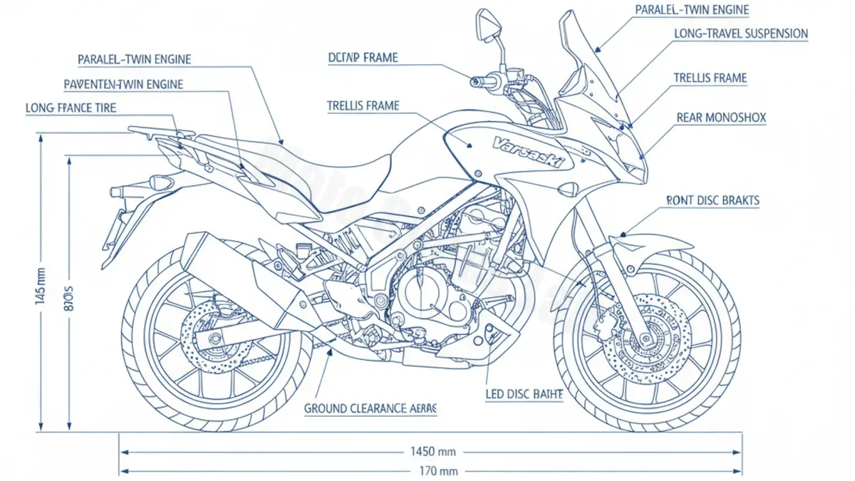 Kawasaki VERSYS-X 300 /ADVENTURE /URBAN (EURO 4) - LE300 Service Guide: Oil Level & Tire Specs