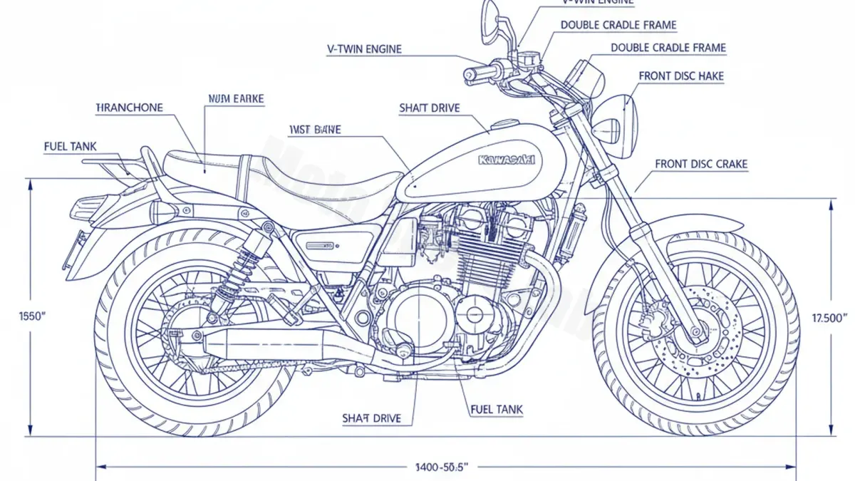 Kawasaki VN 15 SE VULCAN - VNT50A-B Specs: Engine Oil, Gap & Tire PSI specs