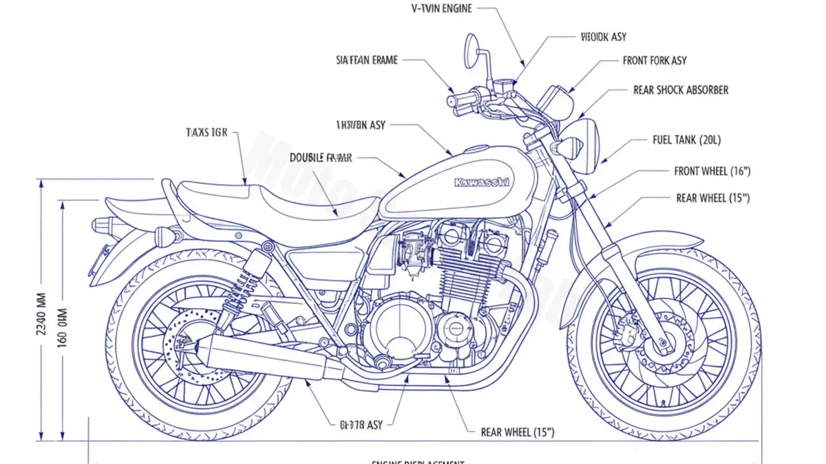 Kawasaki VN 15 - VNT50A-A Technical Review & Maintenance Guide specs