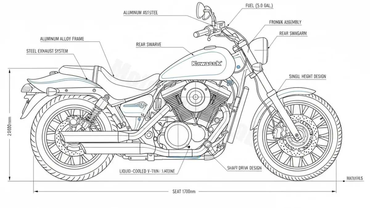 Kawasaki VN 1500 MEAN STREAK - VNT50P Full Specifications & Ownership Data specs