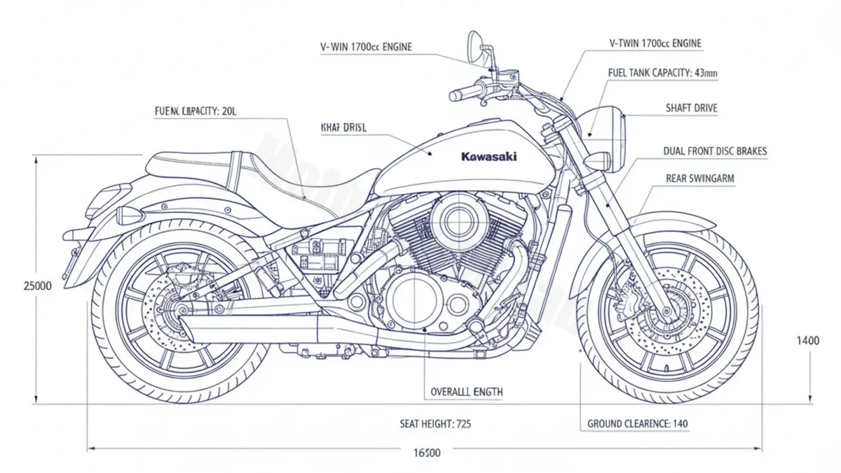 Kawasaki VN 1700 CLASSIC - VNT70E Full Specifications & Ownership Data specs
