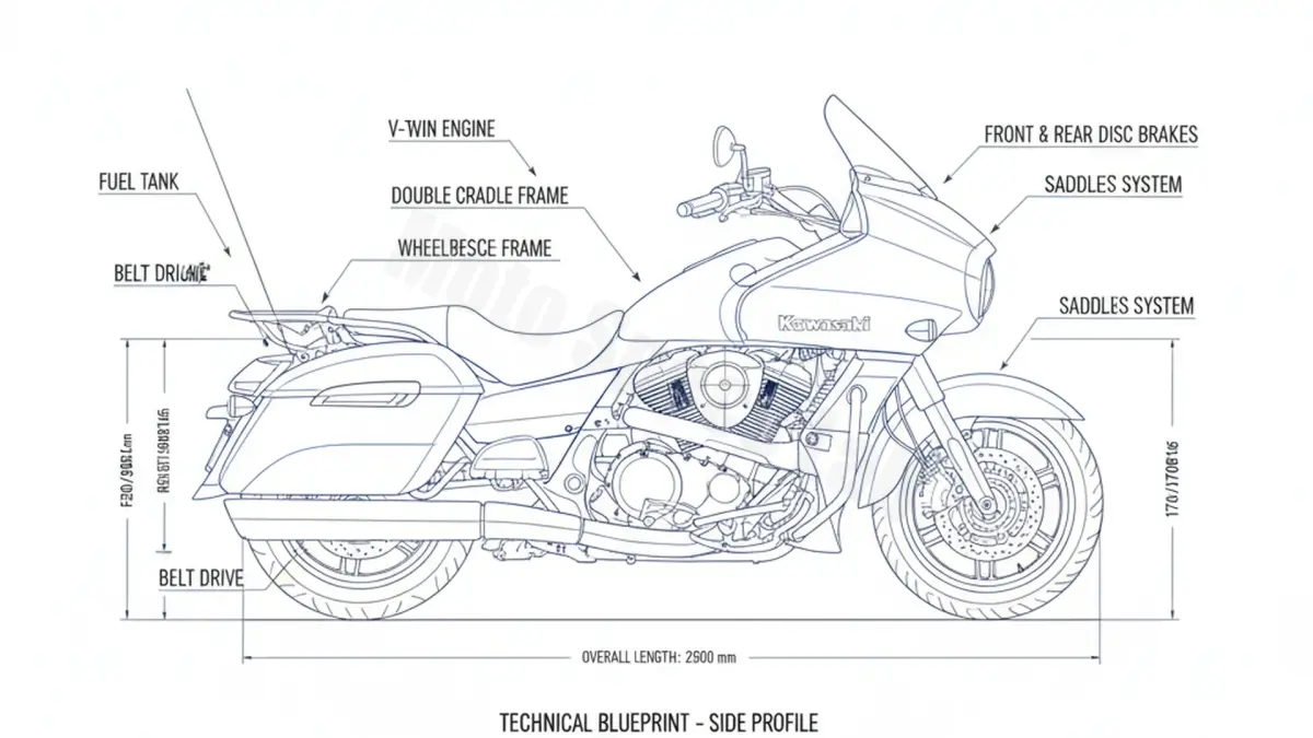 Kawasaki VN 1700 VOYAGER - VNT70A Specs: Oil Capacity & Tire Pressure