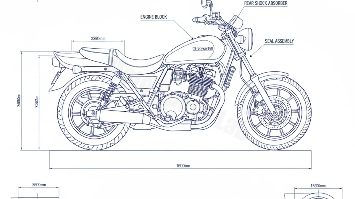 Kawasaki VN 800 - VN800A/A Tire Pressure, Oil Type & Fluid Specs