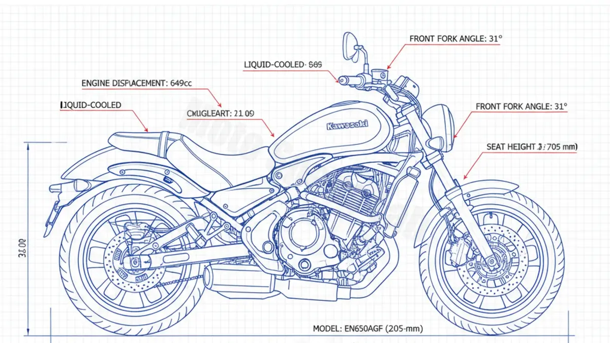 Kawasaki VULCAN S - EN650AGF Technical Review & Maintenance Guide specs