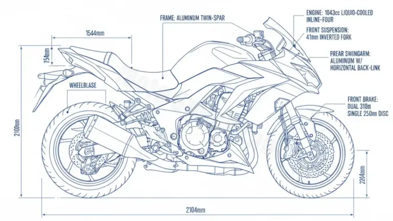 Kawasaki Z 1000 SX/TOURER (EURO 4) – ZXT00W (2017 – 2019) Factory Oil & Tire Pressure Data