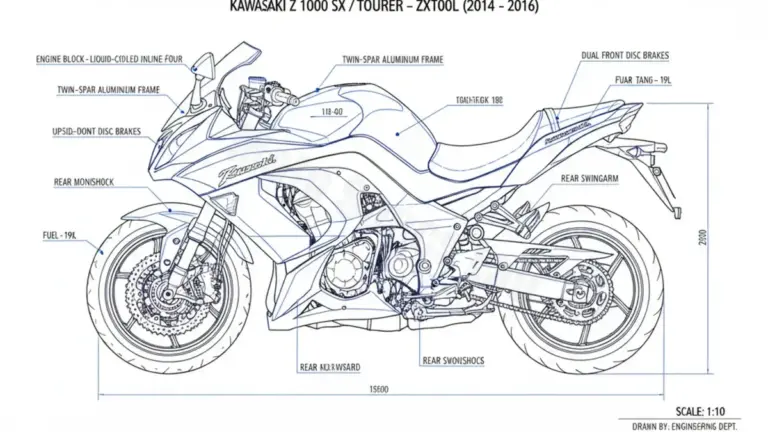 Kawasaki Z 1000 SX/TOURER – ZXT00L Specs: Oil Capacity & Tire Pressure