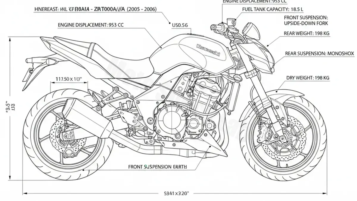 Kawasaki Z 1000 - ZRT00A/A Maintenance: Recommended Oil & Tires specs