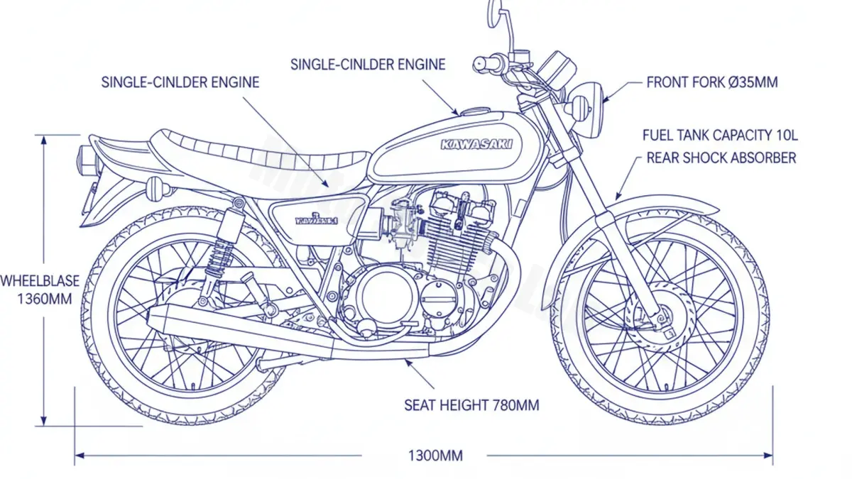 Kawasaki Z 250 LTD (1-ZYLINDER) - KZ250C-G Specs: Engine Oil, Gap & Tire PSI
