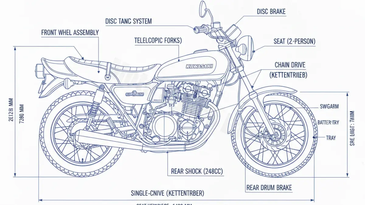 Kawasaki Z 250 LTD (KETTENANTRIEB) - KZ250C/G Full Specifications & Ownership Data specs
